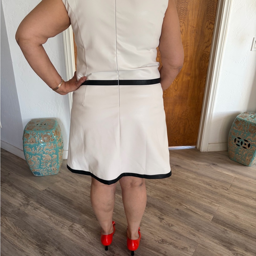 STYLEWE Cream Midi Dress with Black Contrast Trim - Picture 7 of 7
